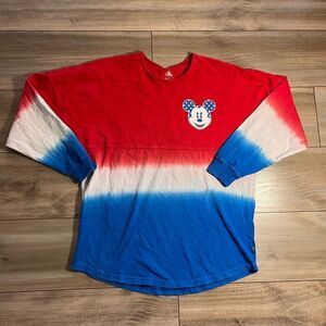Disney Spirit Jersey American Tie Dye Shirt Women XS Bin F-36‎